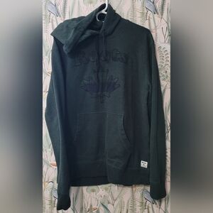 Unisex Roots Dark Green Hoodie Sweater - Size: L